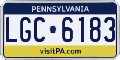 PA license plate LGC6183