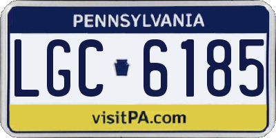 PA license plate LGC6185