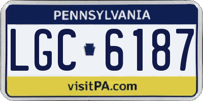 PA license plate LGC6187