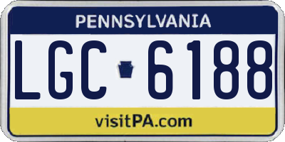 PA license plate LGC6188