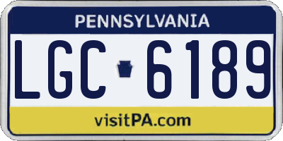 PA license plate LGC6189