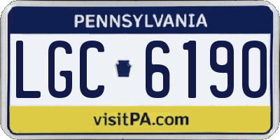 PA license plate LGC6190