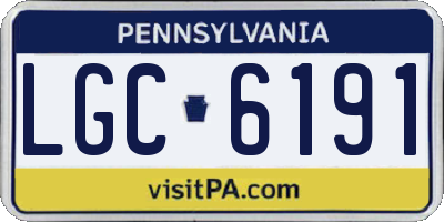 PA license plate LGC6191