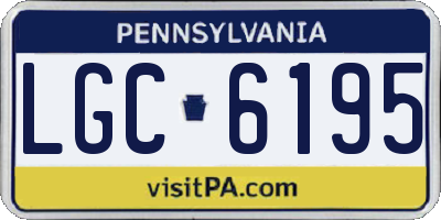PA license plate LGC6195