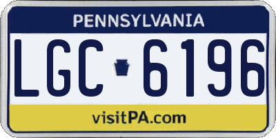 PA license plate LGC6196