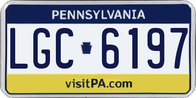 PA license plate LGC6197