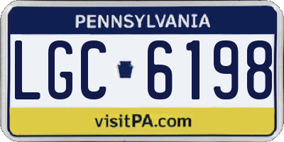 PA license plate LGC6198