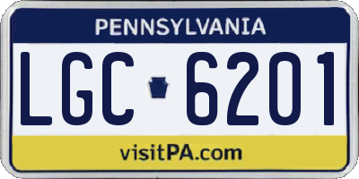 PA license plate LGC6201
