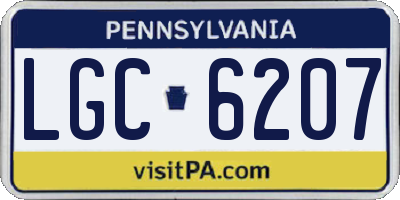 PA license plate LGC6207
