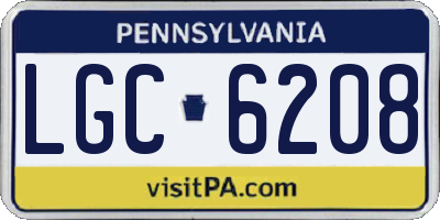 PA license plate LGC6208