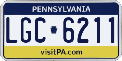 PA license plate LGC6211