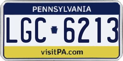 PA license plate LGC6213