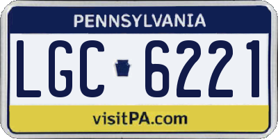 PA license plate LGC6221