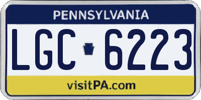 PA license plate LGC6223