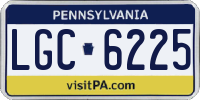 PA license plate LGC6225