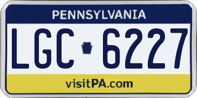 PA license plate LGC6227
