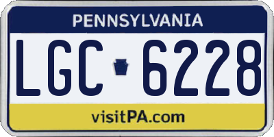 PA license plate LGC6228