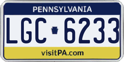 PA license plate LGC6233