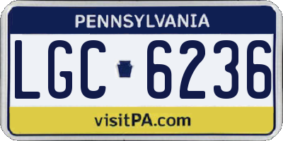 PA license plate LGC6236