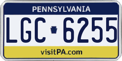 PA license plate LGC6255