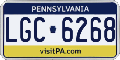 PA license plate LGC6268