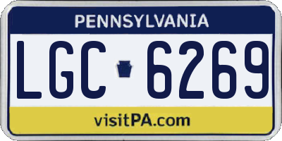 PA license plate LGC6269