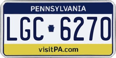 PA license plate LGC6270