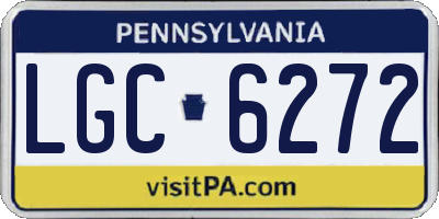PA license plate LGC6272
