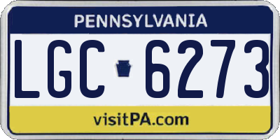 PA license plate LGC6273