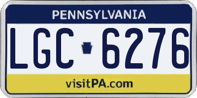 PA license plate LGC6276