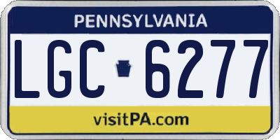 PA license plate LGC6277