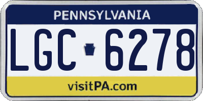 PA license plate LGC6278