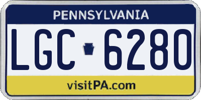 PA license plate LGC6280