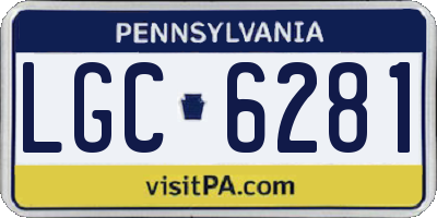 PA license plate LGC6281