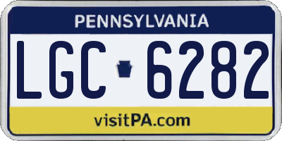 PA license plate LGC6282