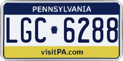 PA license plate LGC6288