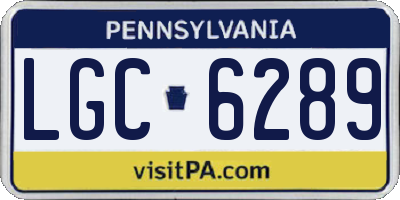 PA license plate LGC6289