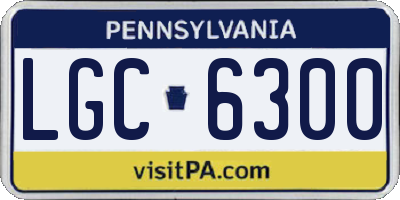 PA license plate LGC6300