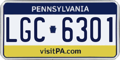 PA license plate LGC6301