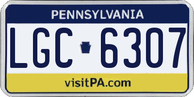PA license plate LGC6307