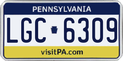 PA license plate LGC6309