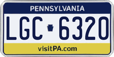PA license plate LGC6320