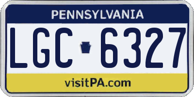 PA license plate LGC6327