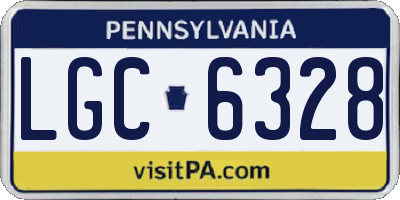 PA license plate LGC6328