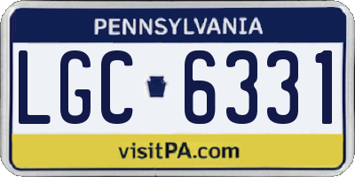 PA license plate LGC6331