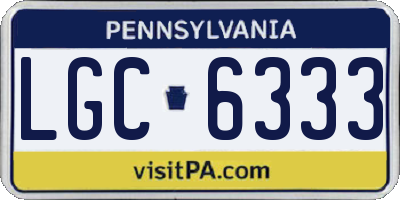 PA license plate LGC6333
