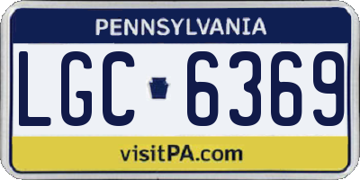 PA license plate LGC6369