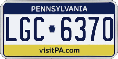 PA license plate LGC6370