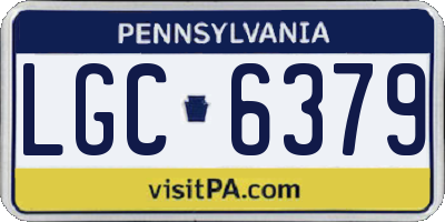 PA license plate LGC6379