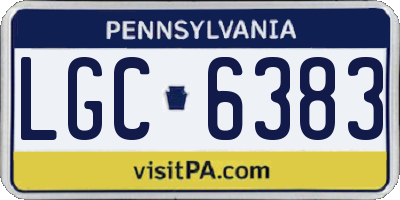 PA license plate LGC6383